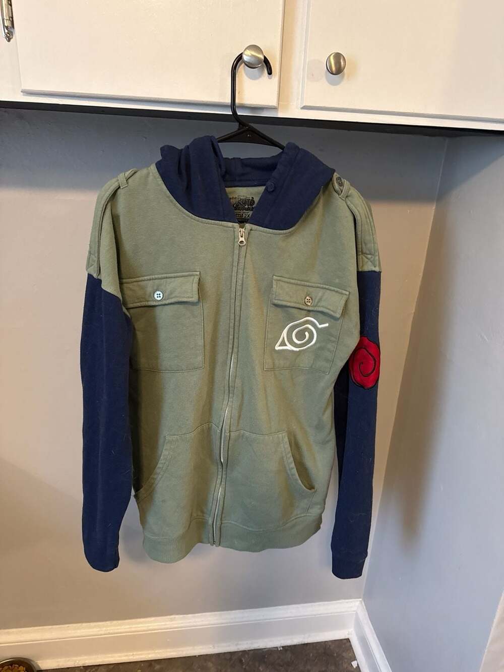 Ripple Junction Naruto Shippuden Kakashi Hatake Jonin  Jacket Zip-Up Hoodie 2X